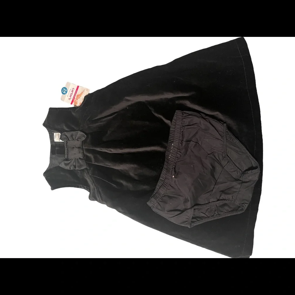CARTER’S Black Velvet Dress - Picture 2 of 8